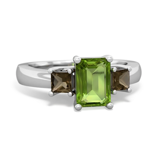 peridot-smoky quartz timeless ring