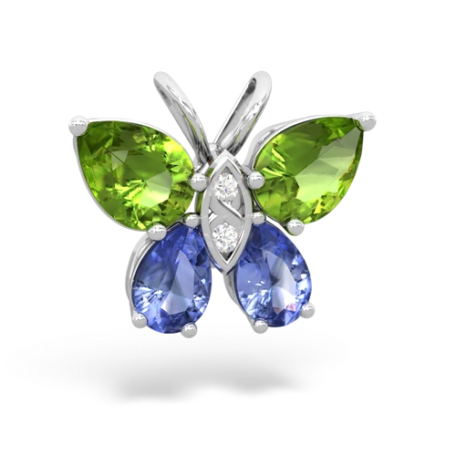 peridot-tanzanite butterfly pendant