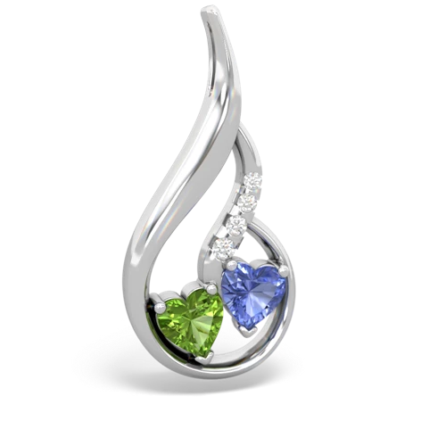 peridot-tanzanite keepsake swirl pendant