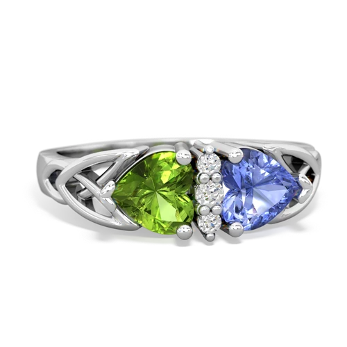 peridot-tanzanite celtic ring