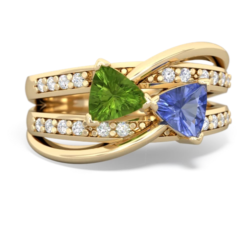 peridot-tanzanite couture ring