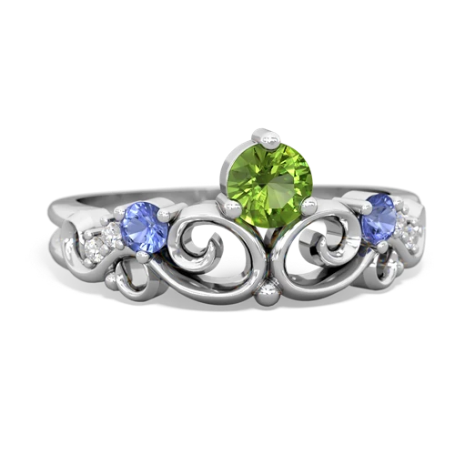 peridot-tanzanite crown keepsake ring