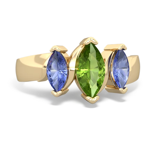 peridot-tanzanite keepsake ring