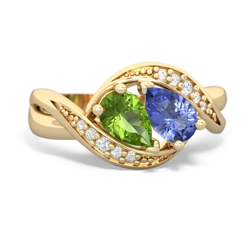 peridot-tanzanite keepsake curls ring