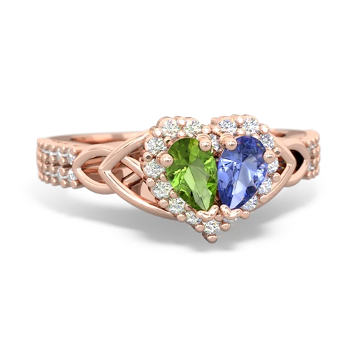 peridot-tanzanite keepsake engagement ring
