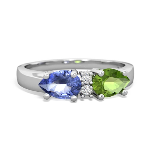 peridot-tanzanite timeless ring