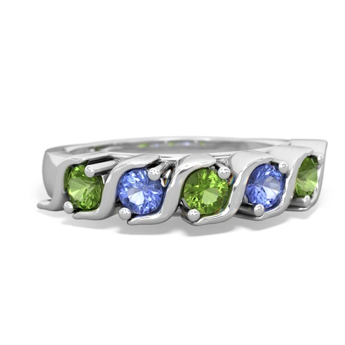 peridot-tanzanite timeless ring