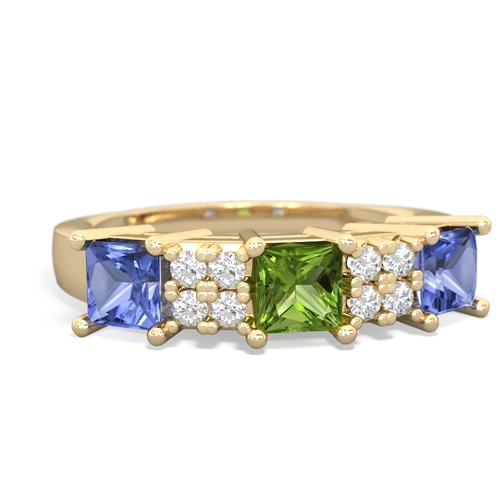 peridot-tanzanite timeless ring