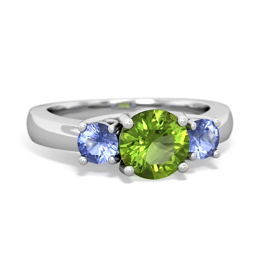 peridot-tanzanite timeless ring