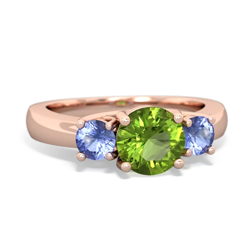 peridot-tanzanite timeless ring