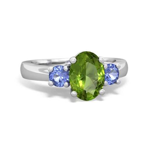 peridot-tanzanite timeless ring