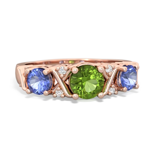 peridot-tanzanite timeless ring