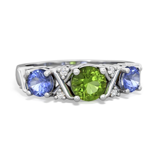 peridot-tanzanite timeless ring