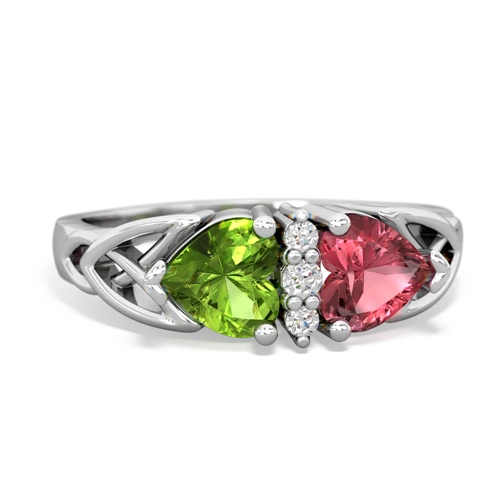 peridot-tourmaline celtic ring