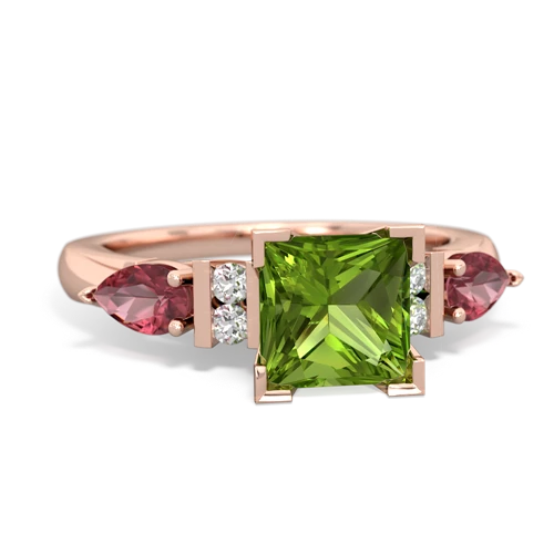 peridot-tourmaline engagement ring