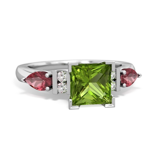 peridot-tourmaline engagement ring