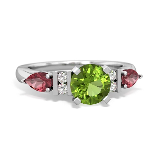 peridot-tourmaline engagement ring