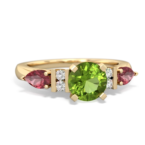 peridot-tourmaline engagement ring