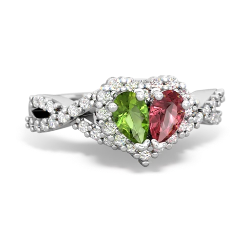 peridot-tourmaline engagement ring