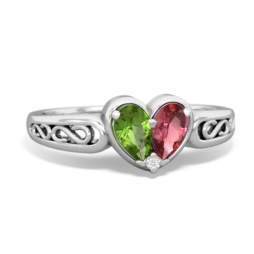 peridot-tourmaline filligree ring