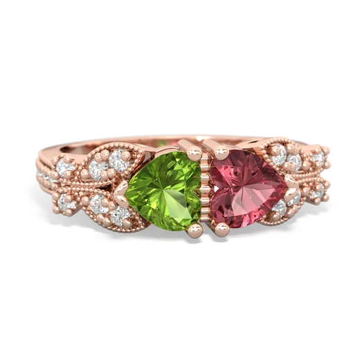 peridot-tourmaline keepsake butterfly ring