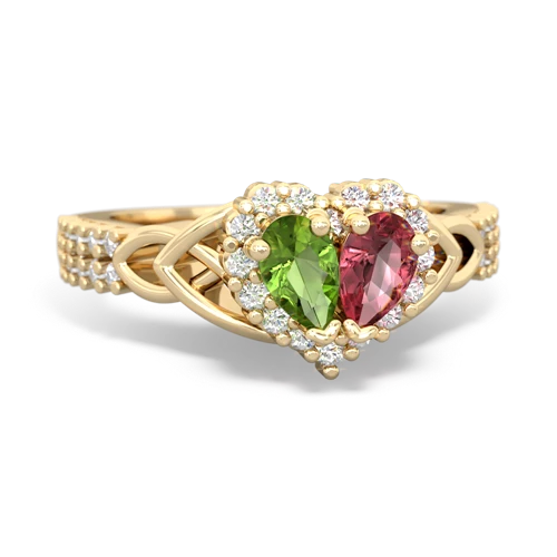 peridot-tourmaline keepsake engagement ring