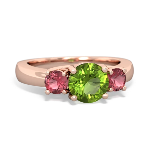 peridot-tourmaline timeless ring