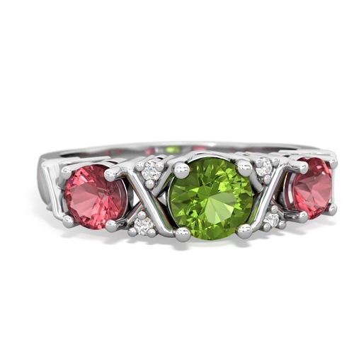 peridot-tourmaline timeless ring