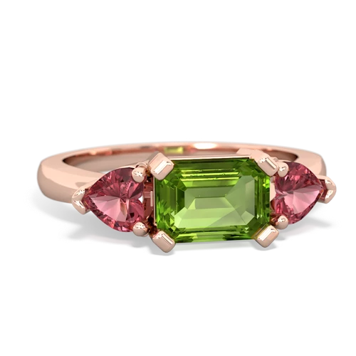 peridot-tourmaline timeless ring