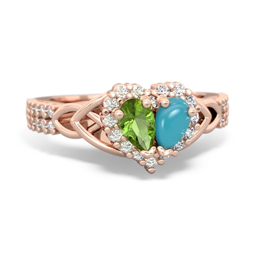 peridot-turquoise keepsake engagement ring