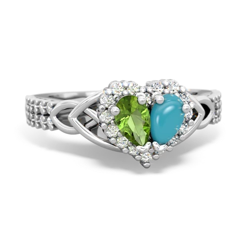 peridot-turquoise keepsake engagement ring