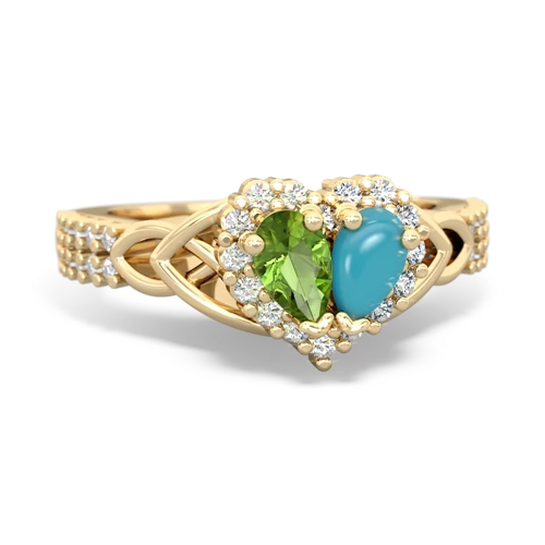 peridot-turquoise keepsake engagement ring