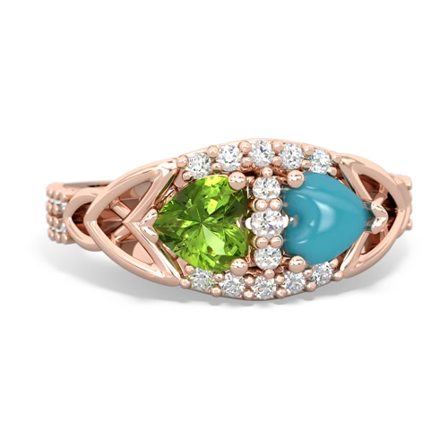 peridot-turquoise keepsake engagement ring
