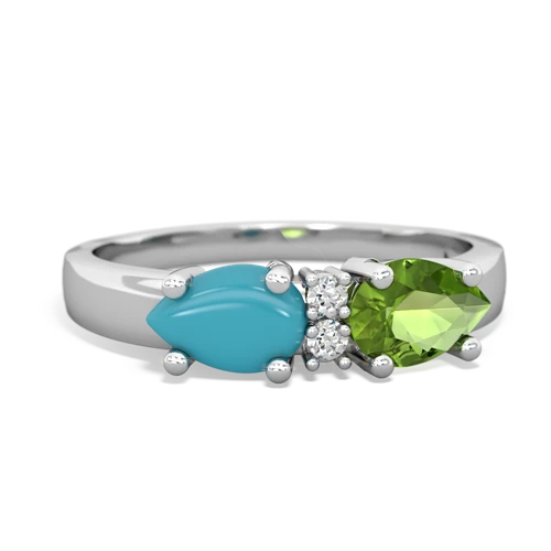 peridot-turquoise timeless ring