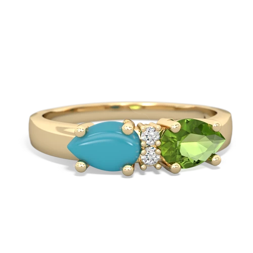 peridot-turquoise timeless ring