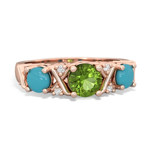 peridot-turquoise timeless ring