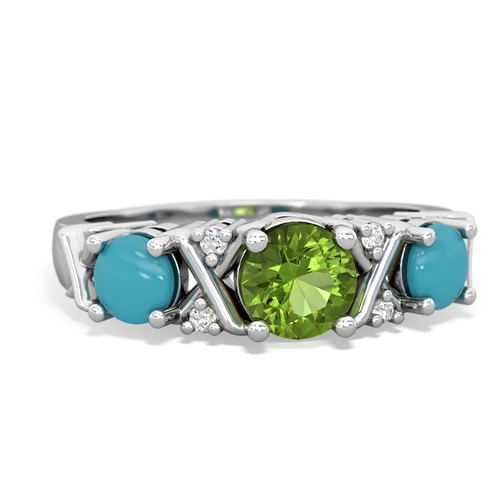 peridot-turquoise timeless ring