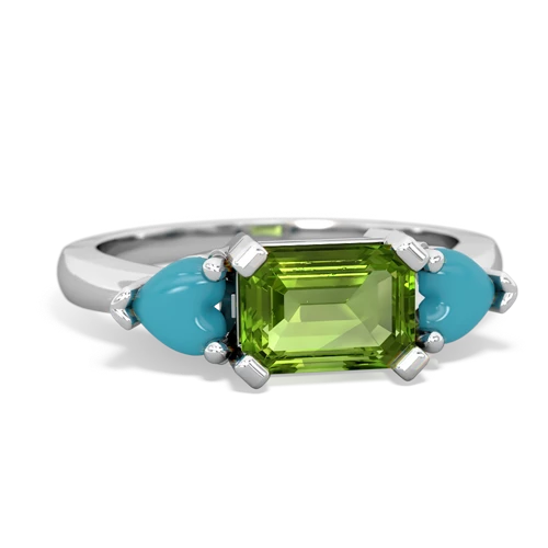 peridot-turquoise timeless ring