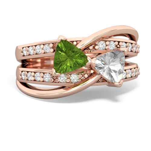 peridot-white topaz couture ring
