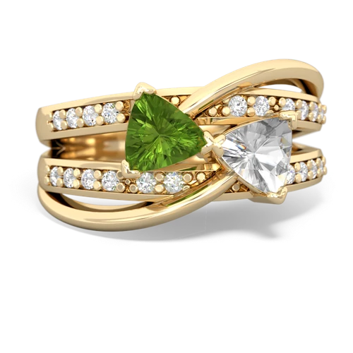 peridot-white topaz couture ring