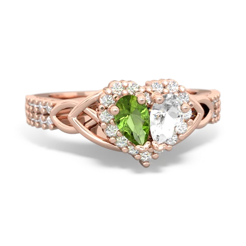 peridot-white topaz keepsake engagement ring