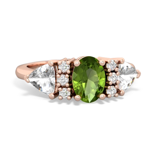 peridot-white topaz timeless ring