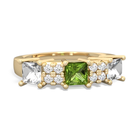 peridot-white topaz timeless ring