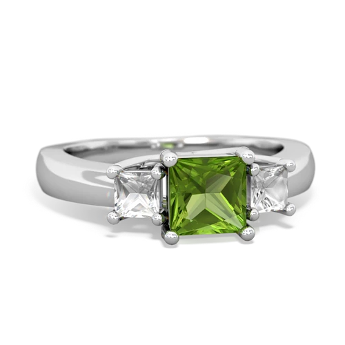 peridot-white topaz timeless ring