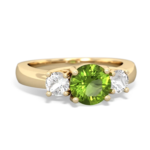 peridot-white topaz timeless ring