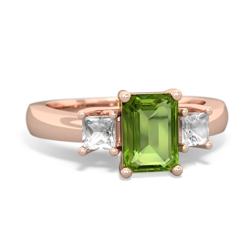 peridot-white topaz timeless ring