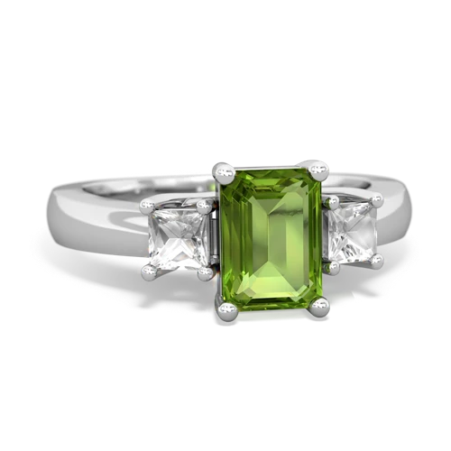 peridot-white topaz timeless ring