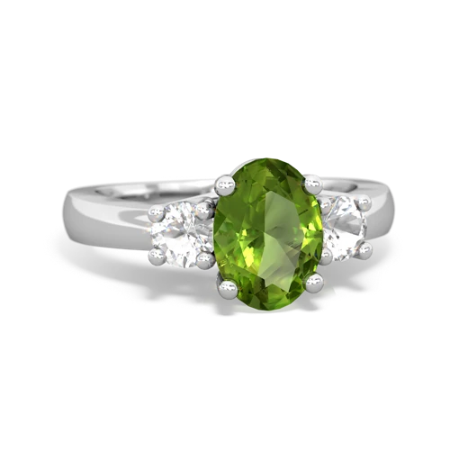 peridot-white topaz timeless ring