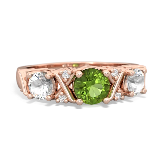 peridot-white topaz timeless ring