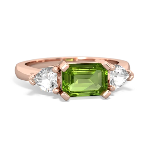 peridot-white topaz timeless ring